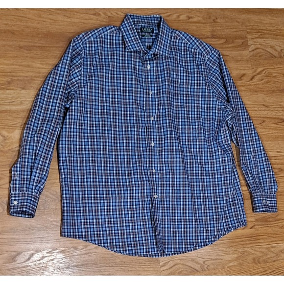 Lauren Ralph Lauren Other - Lauren Ralph Lauren Button Up L/S Plaid Men's XXL Regular Fit Red/White/Blue